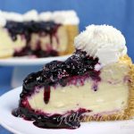 Vegan White Chocolate Blueberry Cheesecake