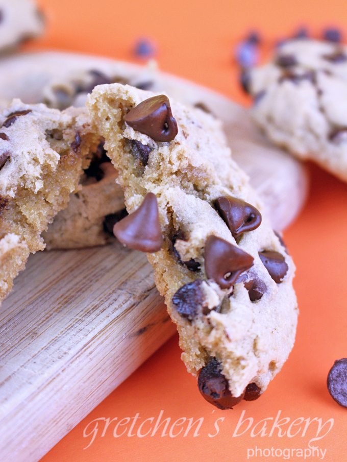 Chubby and Chewy Vegan Chocolate Chip Cookies