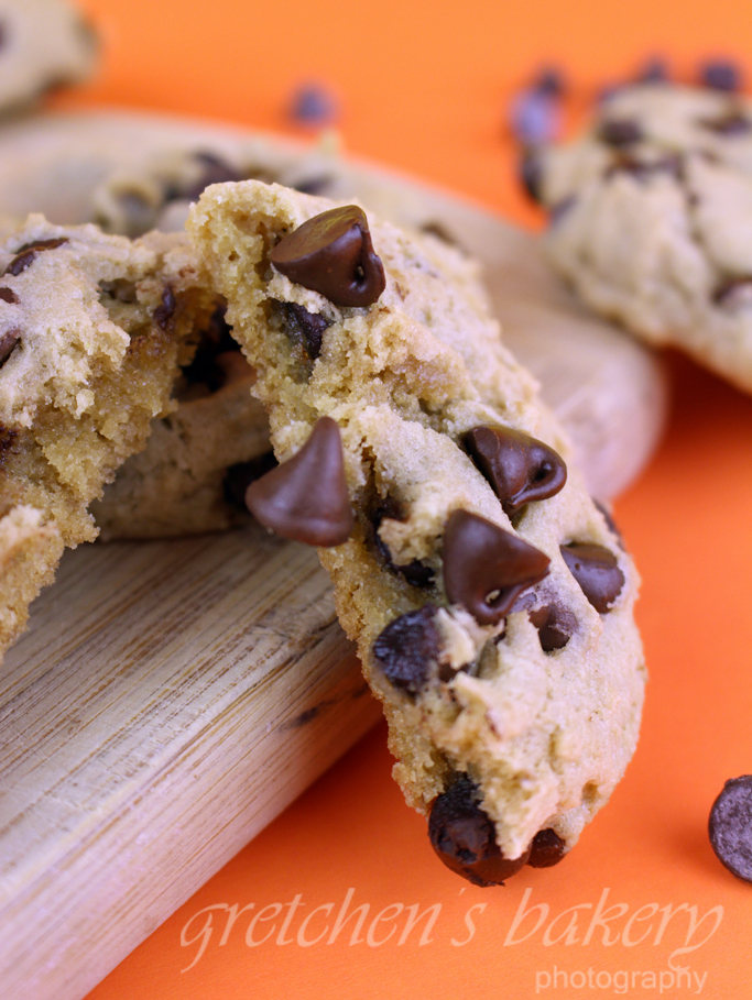 Chubby and Chewy Vegan Chocolate Chip Cookies
