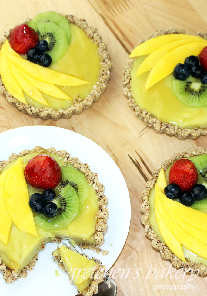 No Bake Summer Fruit & Custard Tart