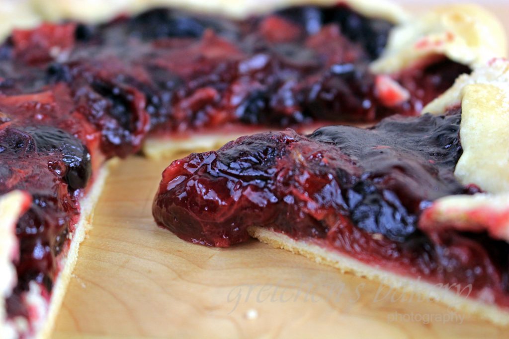Rustic Cherry Rhubarb Galette