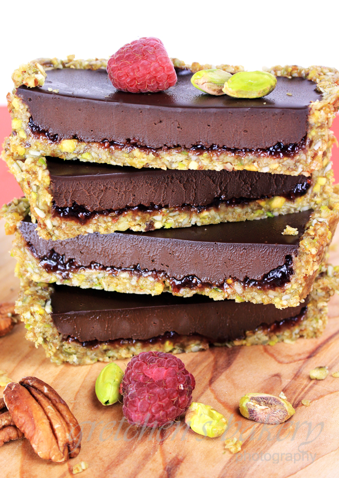 No Bake Chocolate Raspberry Ganache Tart