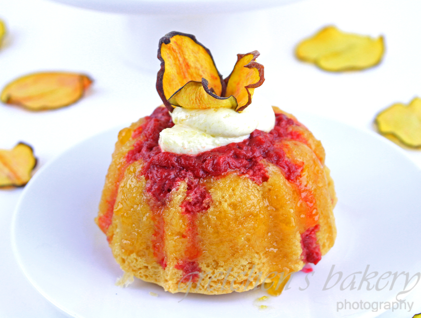 Peach Melba Princess Cakes