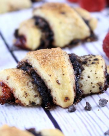 Vegan Chocolate Raspberry Rugelach
