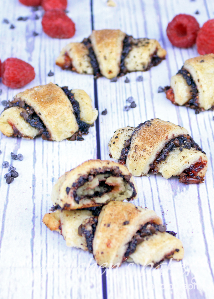 Vegan Chocolate Raspberry Rugelach