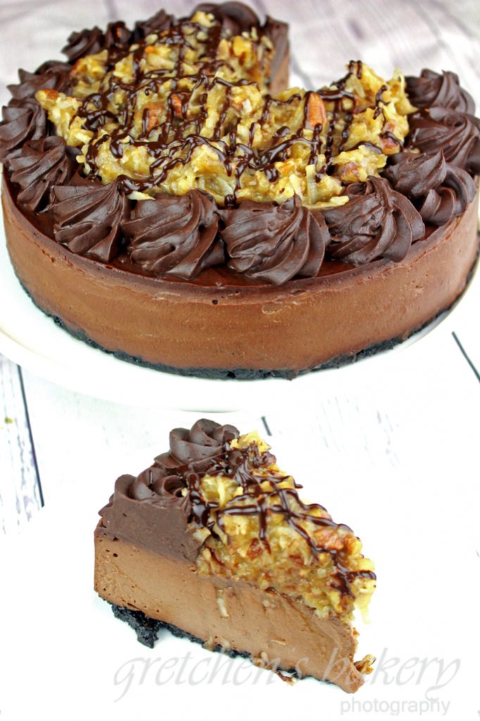 Vegan German Chocolate Cheesecake