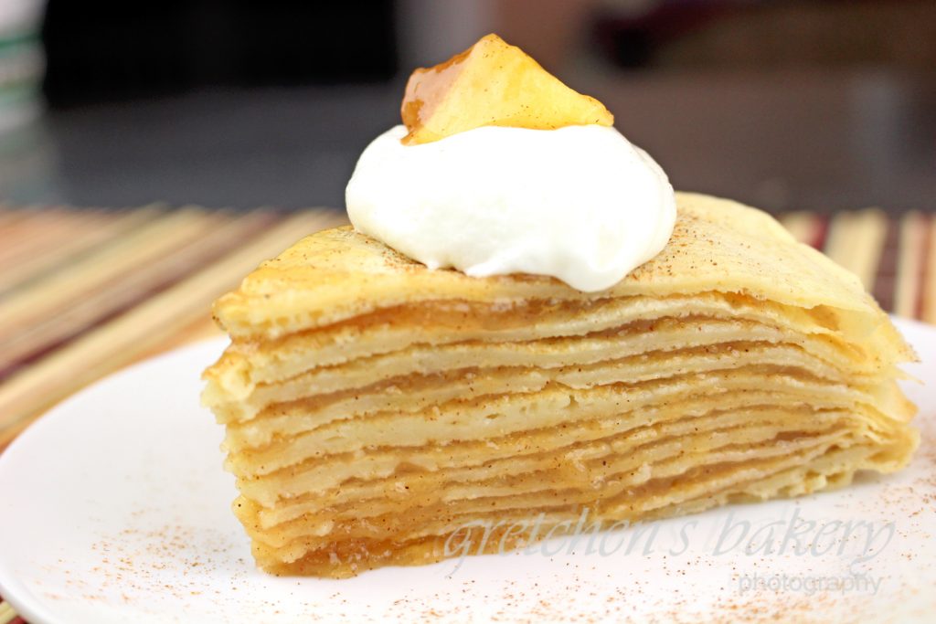 Vegan Apple Crepe Cake
