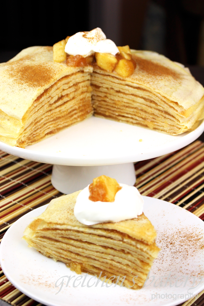 Vegan Apple Crepe Cake