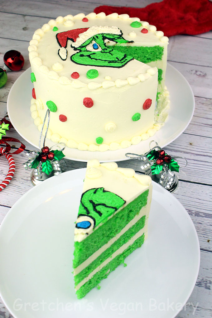 Easy Grinch Cake~ 2 recipes no special tools!