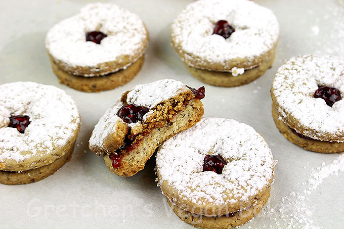 Raspberry Linzer Cookies