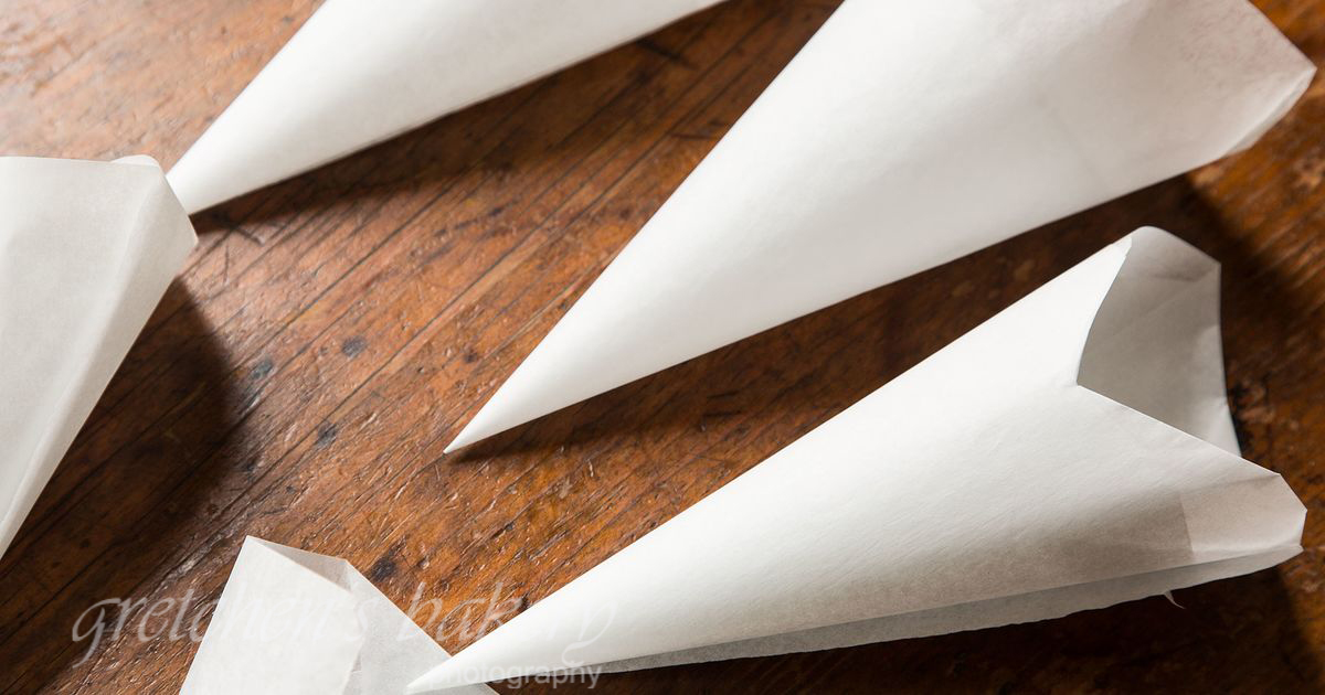 How to make a Parchment Paper Cone for cake decorating