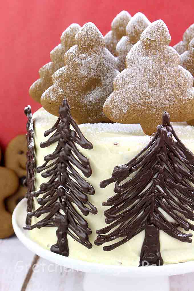 Winter Wonderland Vegan Gingerbread Cake