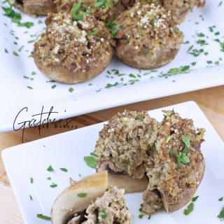 Vegan Sausage Stuffed Mushrooms