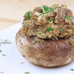 Vegan Sausage Stuffed Mushrooms