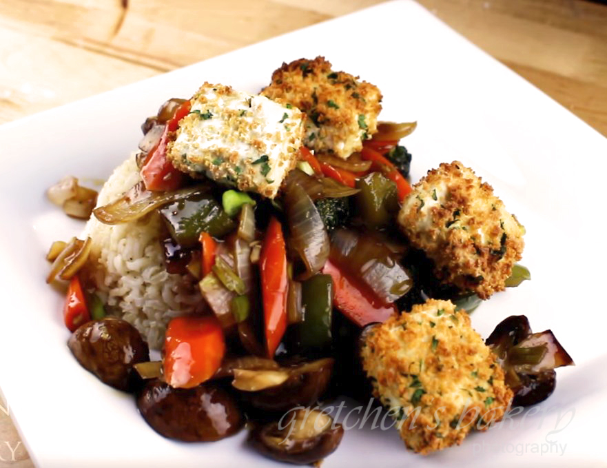 General Tso's Crispy Tofu Vegetable Stir Fry - Gretchen's Vegan Bakery