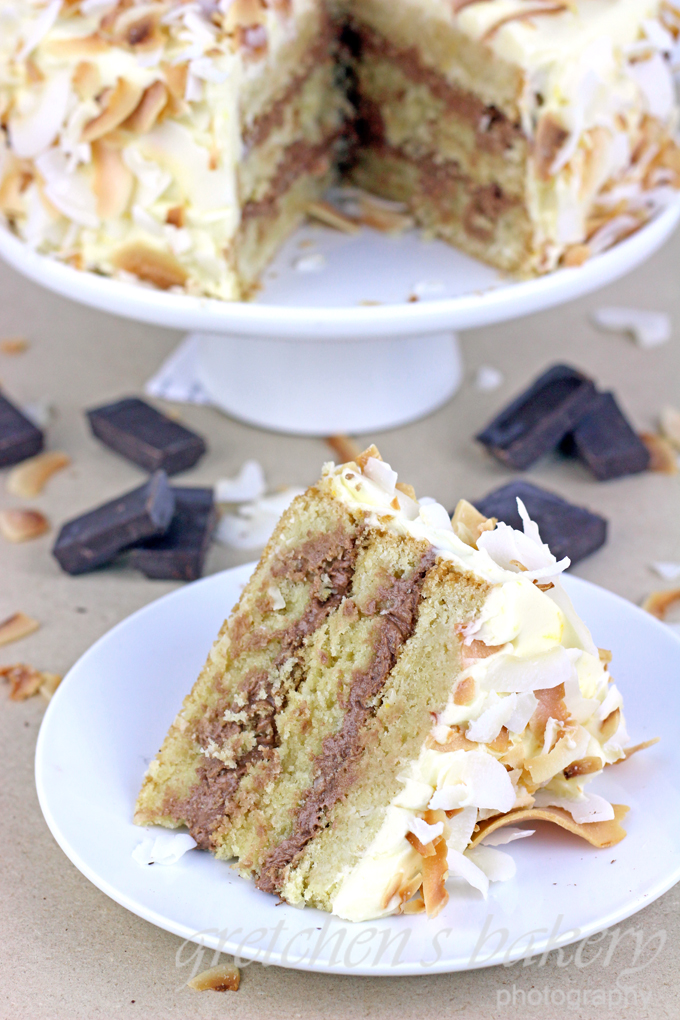 Coconut Orange Fudge Cake