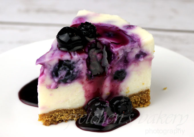 No Bake White Chocolate Blueberry Cheesecake