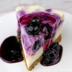 No Bake White Chocolate Blueberry Cheesecake