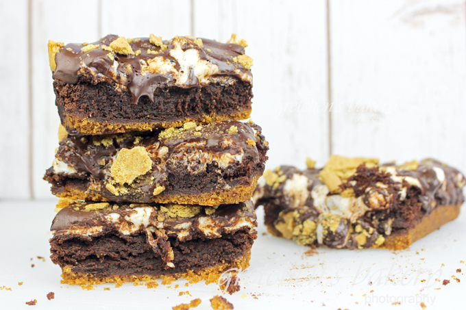 S'mores Fudge Brownie Bars