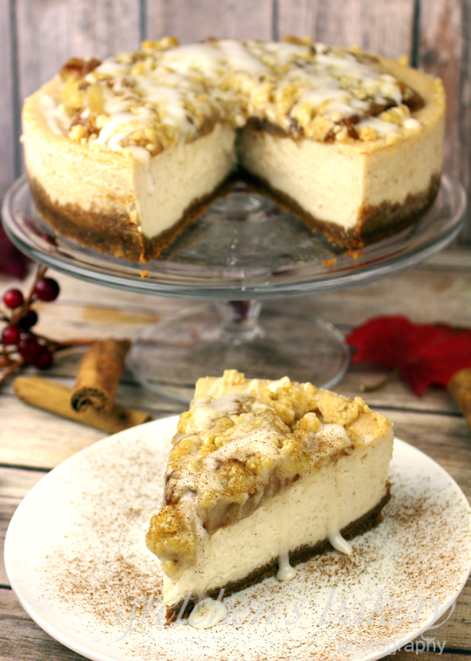 Vegan Apple Crumb Cheesecake