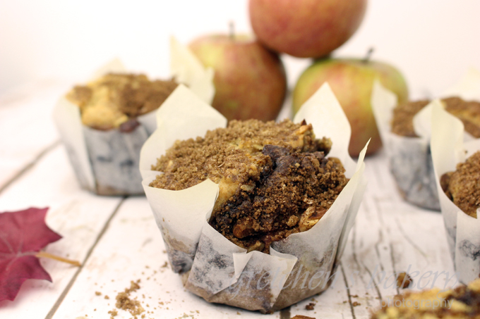 Cinnamon Apple Walnut Muffins
