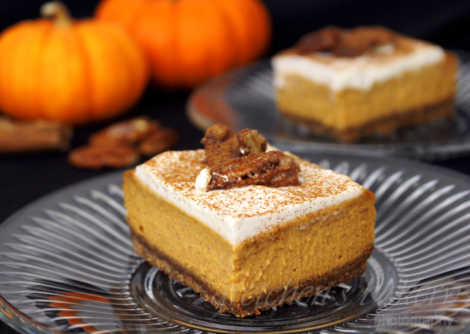 Vegan Pumpkin Pie Cheesecake Bars