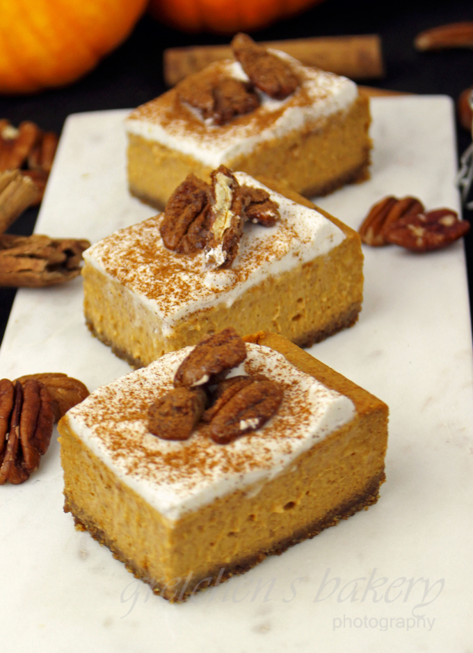 Vegan Pumpkin Pie Cheesecake Bars