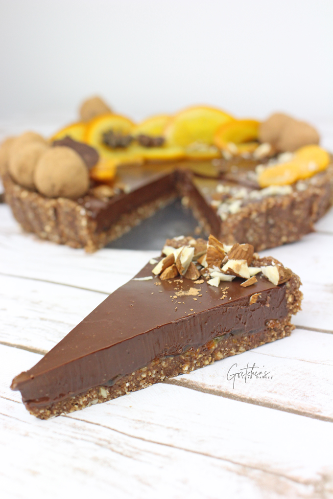 chocolate orange truffle tart