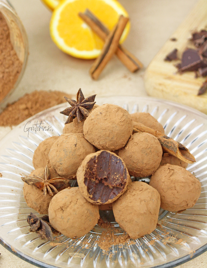 chocolate orange truffle tart