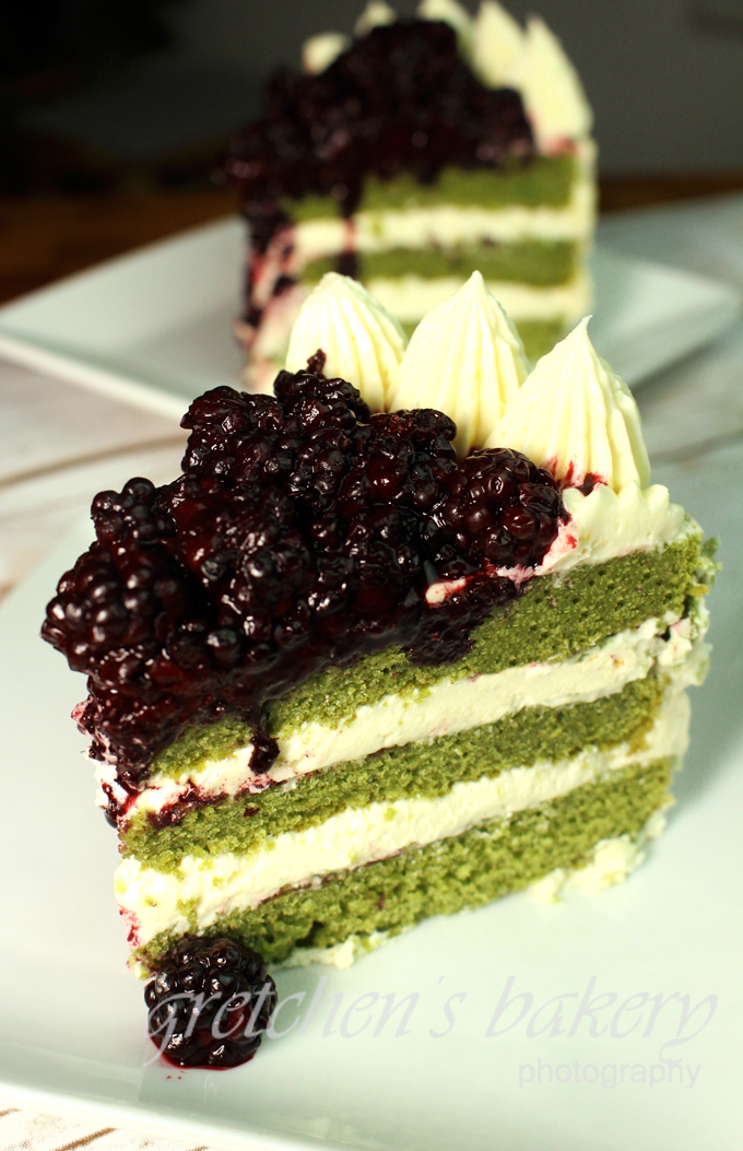 Moringa Lemon Blackberry Cake