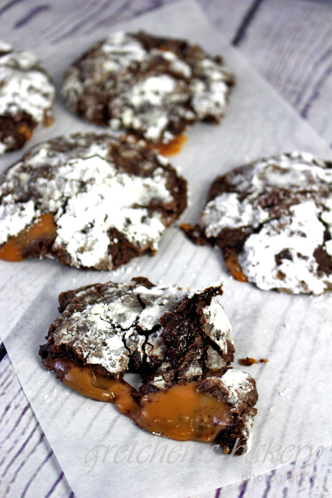 Vegan Caramel Volcano Cookies