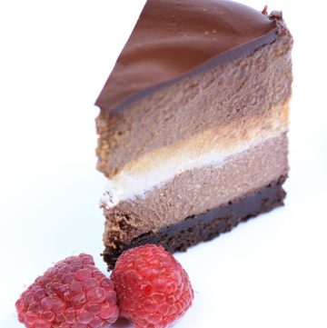 Triple Layer Cheesecake~ No Bake ~ Vegan