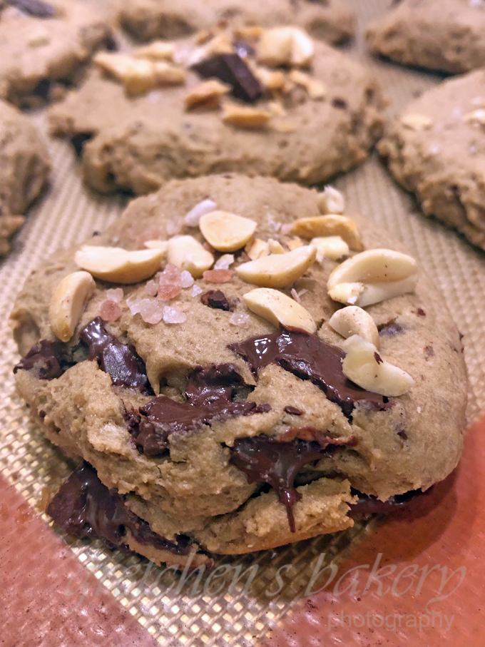 Salted Peanut Butter Banana Chocolate Chunk Cookies