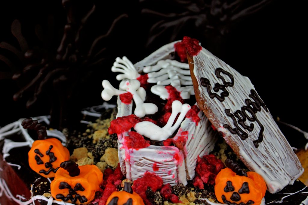 Halloween Graveyard Cake