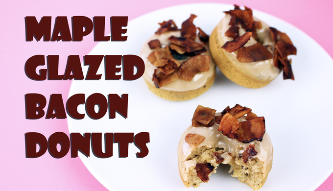 Maple Donuts with crispy facon