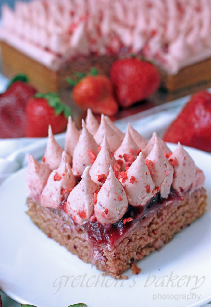 Vegan Triple Strawberry Cake
