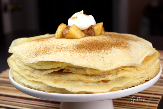 Vegan Apple Crepe Cake