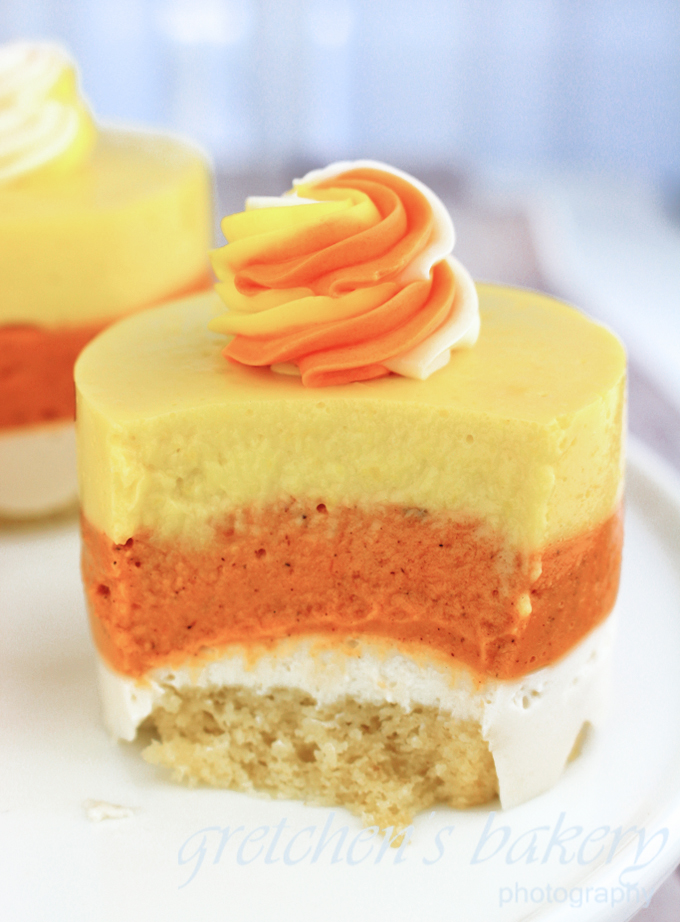 No Bake Candy Corn Cheesecake