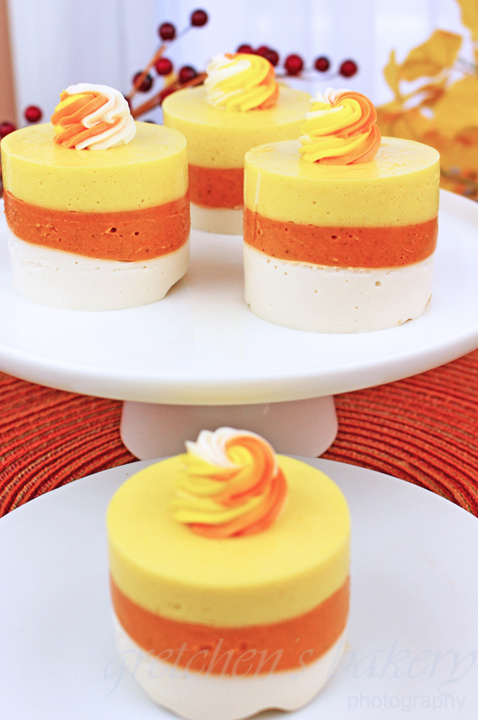 No Bake Candy Corn Cheesecake