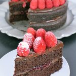 Chocolate Raspberry Truffle Cake