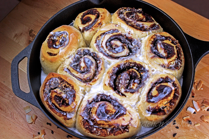 Vegan Chocolate Coconut Cinnamon Buns