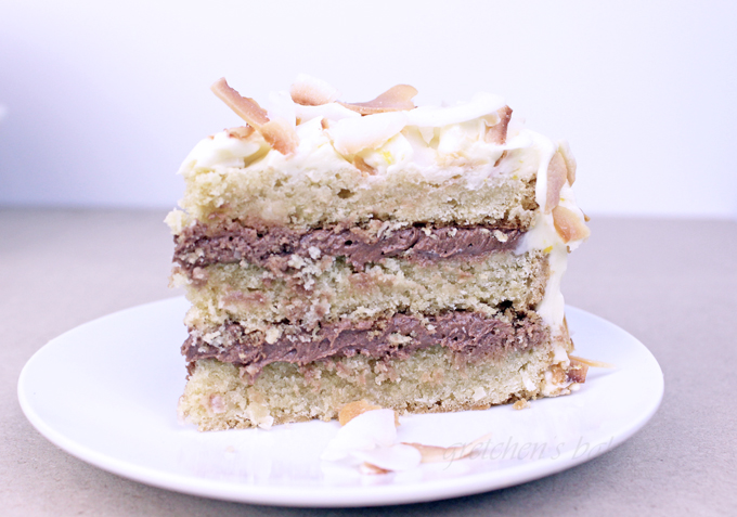 Coconut Orange Fudge Cake