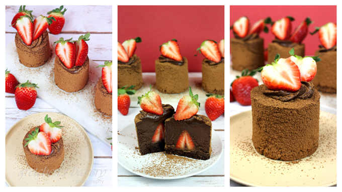 Chocolate Covered Strawberry Vegan Chocolate Mousse Cake