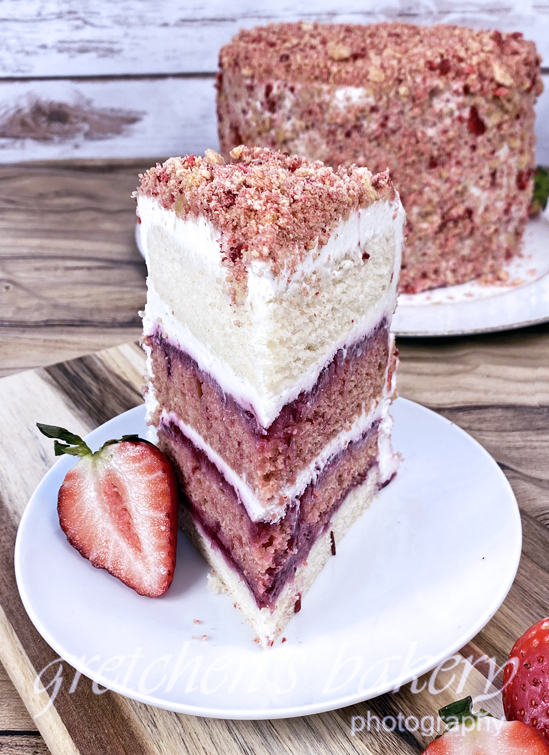 Strawberry Crunch Cake