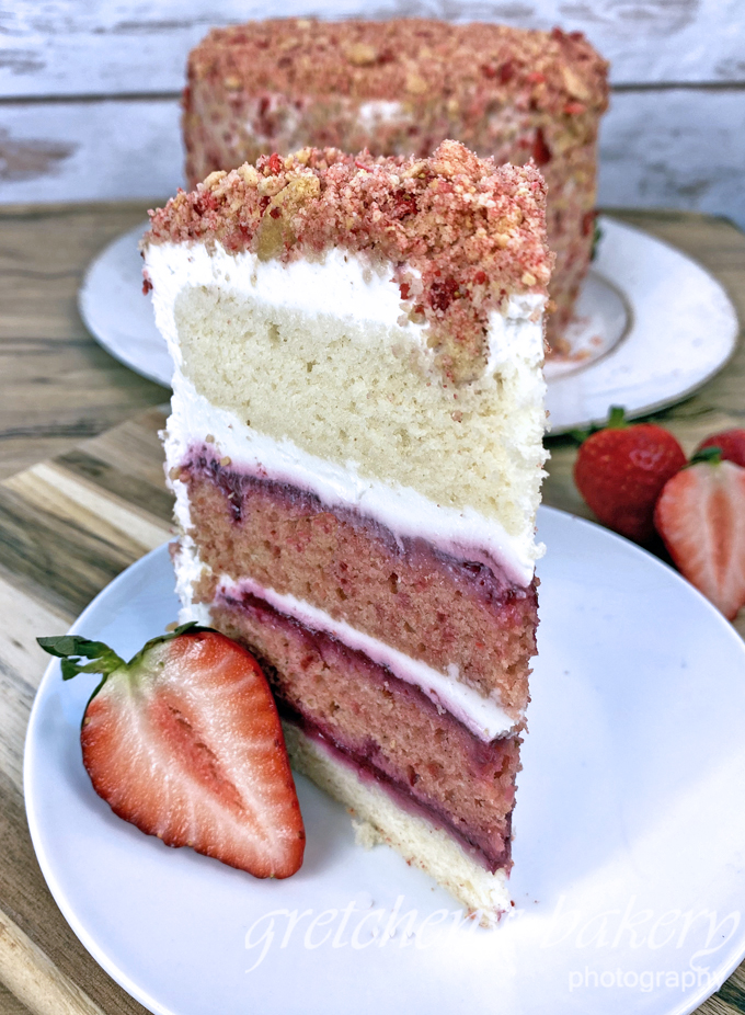 Strawberry Crunch Cake