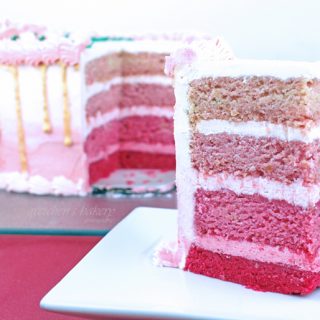 Ombre Heart Valentine's Day Cake
