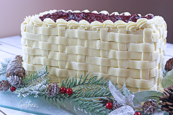 White Cranberry Mocha Latte Cake