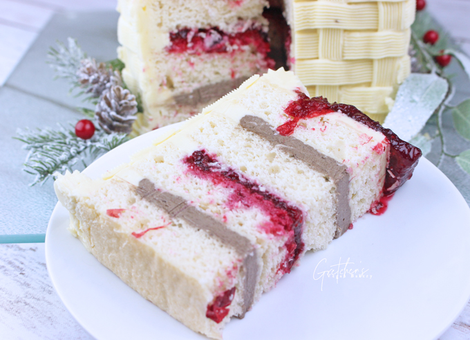 White Cranberry Mocha Latte Cake