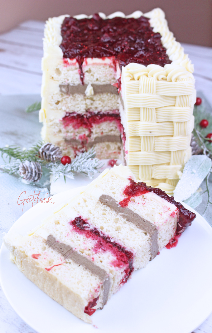 White Cranberry Mocha Latte Cake