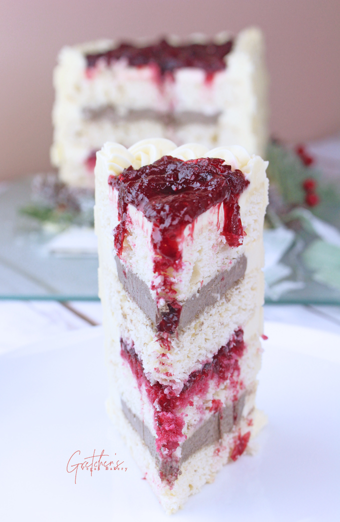 White Cranberry Mocha Latte Cake